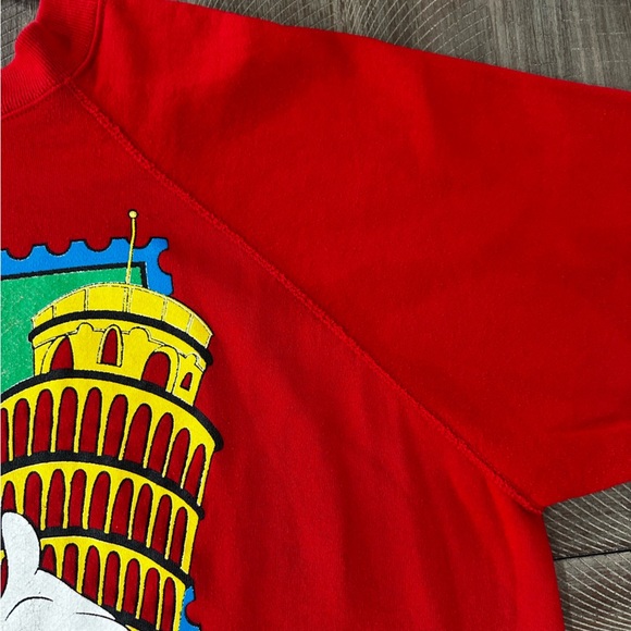 Disney Wear Vintage 80’s Mickey Italy Postage Stamp Sweatshirt 4XL MADE IN USA! - Picture 10 of 15